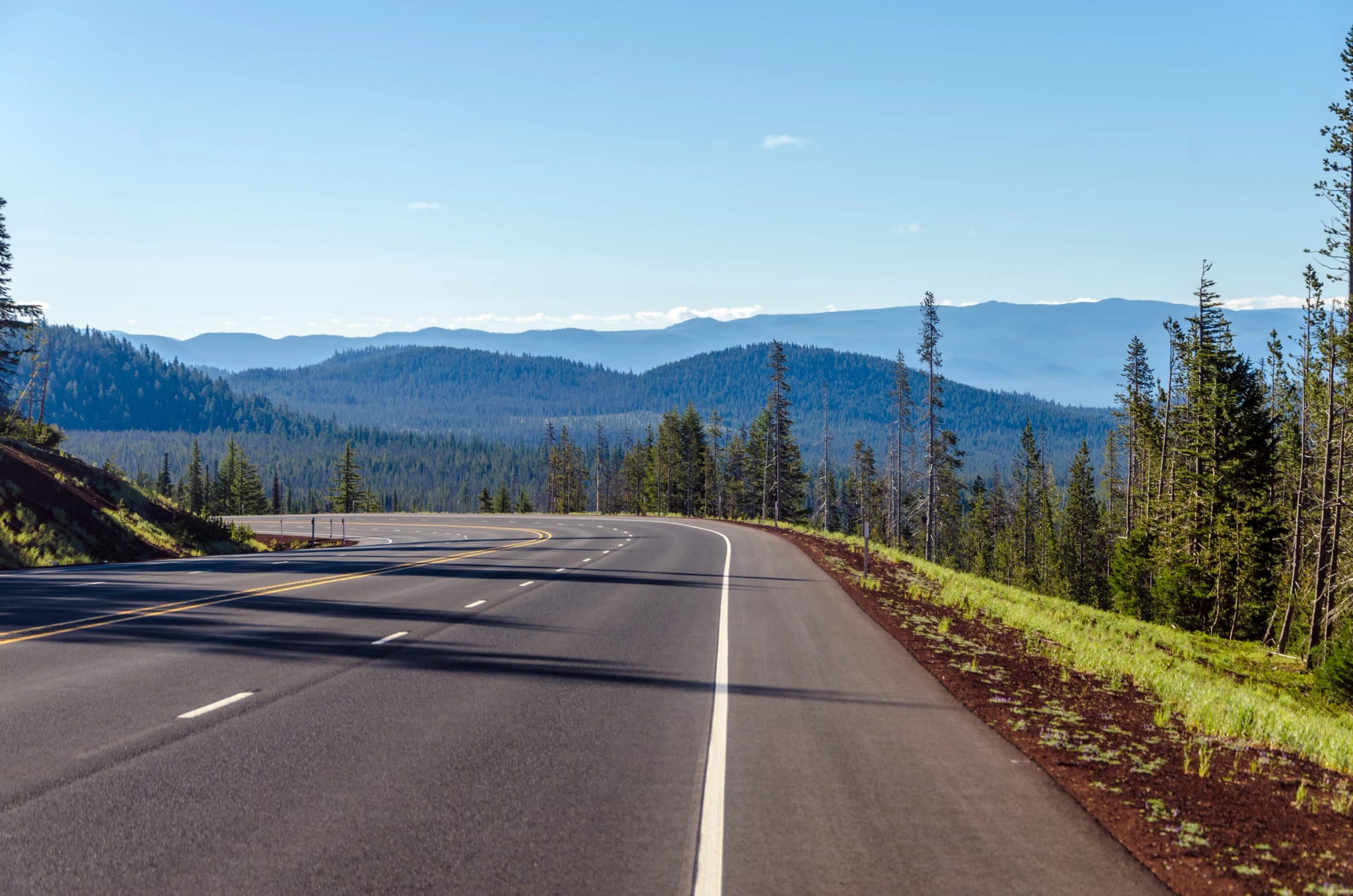 Scenic mountain highway near Vail and Aspen