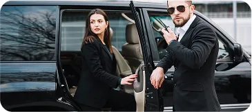 Executive car service in Vail Colorado with private security escort and luxury SUV